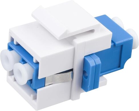 -25pcs Fiber Optic Keystone Jack Coupler LC Duplex Singlemode Coupler (SM) Fiber Optic Cable Adapter Connector for Fiber Wall Plate in Saudi Arabia