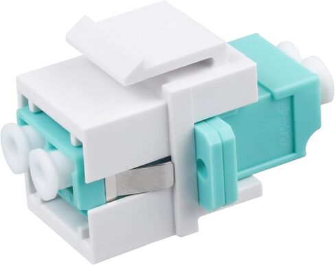 -25pcs Fiber Optic Keystone Jack Coupler LC Duplex Singlemode Coupler (SM) Fiber Optic Cable Adapter Connector for Fiber Wall Plate in Saudi Arabia