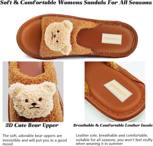 Cute Bear Slippers for Women, Animal Slippers, Teddy Bears slippers, House Slippers Bear Shoes, Bears Shoes Sandals for Gifts in Saudi Arabia