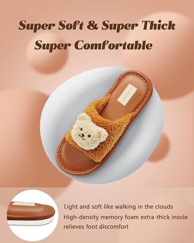 Cute Bear Slippers for Women, Animal Slippers, Teddy Bears slippers, House Slippers Bear Shoes, Bears Shoes Sandals for Gifts in Saudi Arabia