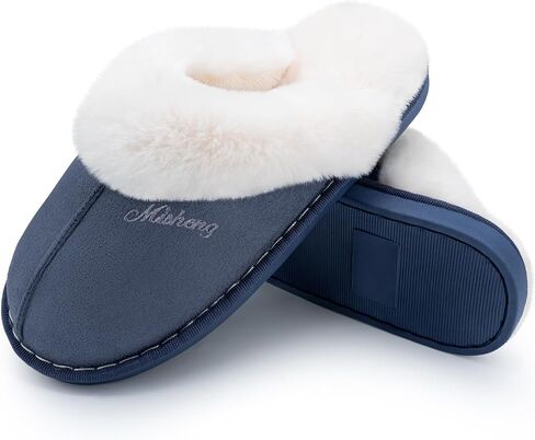 Plush House Slippers for Women, Fuzzy Warm Soft Home Slipper, Fluffy Winter Non-Slip Slippers for Bedroom Indoor. in Saudi Arabia