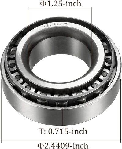 Kozelo 2pcs L68149/L68110 Tapered Roller Bearing - [1.3775 Inch x 2.328 Inch x 0.625 Inch] Chrome Steel Bearing Cone and Cup Set for Conveyor System Use in Kuwait