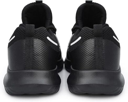 Flaneur Women's Casual Sneakers Slip On with Adjustable Elastic Laces No Tie - Comfortable Non Slip Gym Low Shoes for Walking, Tennis - Lightweight Breathable Training & Sport Shoes, Black in Saudi Arabia