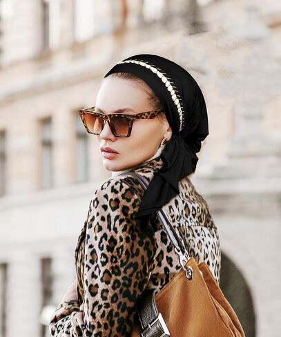 غطاء رأس ShariRose Boho Chic من تيشيل للنساء مزين بالدانتيل مصنوع يدويًا in Kuwait