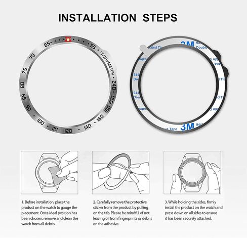 Stainless Steel Bezel Ring Compatiable with Garmin Fenix 6X/6X Pro Watch, Bezel Ring Adhesive Cover Anti Scratch & Collision Protector for Garmin Watch Accessory (Silver - Not For 6/6 Pro) in Kuwait