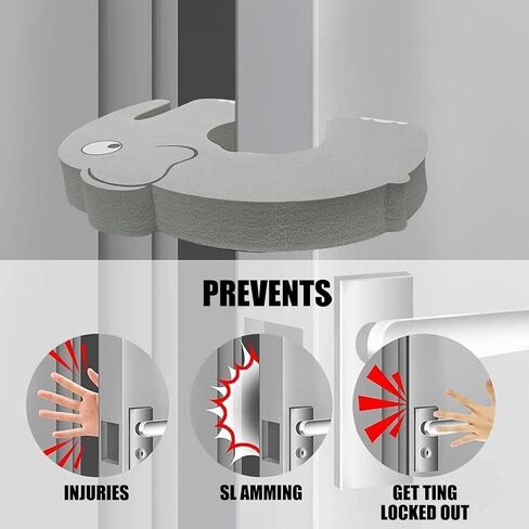 إصبع قرصة الحرس الباب رغوة سدادة منع إصابات قرصة الإصبع، لطيف الفيل وحيد القرن الدب القطبي مجموعة حراس الباب هدية للآباء الجدد الأجداد المعلمين أصحاب الحيوانات الأليفة in Kuwait