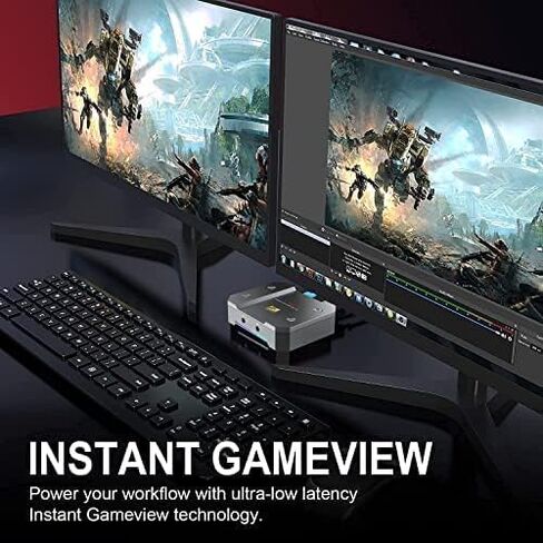 صندوق التقاط الفيديو، بطاقة التقاط الألعاب 4K، بطاقة التقاط خارجية - 4K60 HDR Zero-lag Passthrough، البث والتسجيل حتى 4K30، التوصيل والتشغيل، Live Gamer مع PS5، PS4، Xbox، Switch، OBS/PC/MAC in Kuwait