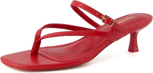 CUSHIONAIRE Women's Madrid Kitten Heel Sandals +Memory Foam, Wide Widths Available in Saudi Arabia