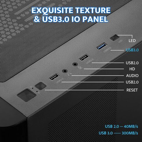 darkFlash Micro-ATX Gaming PC Case, MATX PC Case with 3 x 120mm ARGB Fans, Panoramic View Dual Tempered Curve Glass Computer Case, USB 3.0 Port, Supports Dual 360mm AIO, Black(DPW90M) in Saudi Arabia