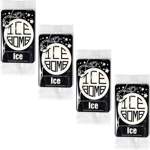Vanilla Bomb Car Air Freshener 4-Pack | Hanging Air Fresheners Provide Sweet Vanilla Scent | Premium Quality | Made In USA in Saudi Arabia