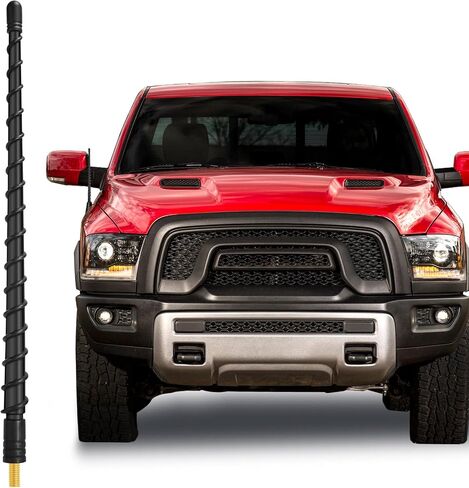 7 Inch Black Spiral Antenna Black Universal Antenna Toppers Waterproof PVC Rubber Very Flexible Retrofit Antenna Compatible with Ford F150,F250,F350, Ford Bronco (excluding sport models), Dodge RAM in Saudi Arabia