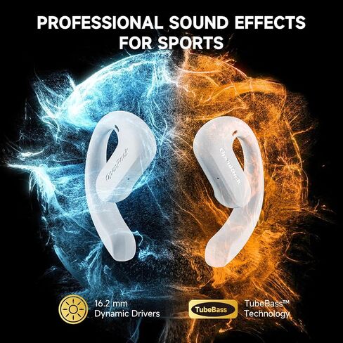 S Open-Ear Headphones - 60H Playtime, Deep Bass, Bluetooth 5.3, IPX5 Waterproof, Built-in ENC Mic - Wireless Over-Ear Earbuds for Sports Running Driving Office in Saudi Arabia