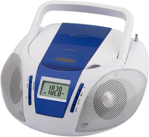 HANNLOMAX HX-322CD Portable CD Boombox with Radio, AM/FM Radio, Bluetooth, Aux-in, AC/DC Dual Power Source. (Battery not Included) (Red) in Saudi Arabia