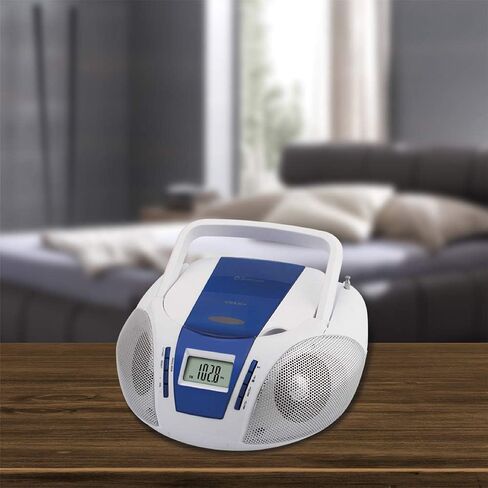 HANNLOMAX HX-322CD Portable CD Boombox with Radio, AM/FM Radio, Bluetooth, Aux-in, AC/DC Dual Power Source. (Battery not Included) (Red) in Saudi Arabia