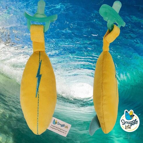 Snuggle Life Baby Pacifier Plush Holder Surfboard Infants 0+ Months. in Saudi Arabia