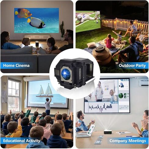 EL PLP97/V13H010L97 Replacement Projector Lamp Compatible with EPSON VS260 Powerlite Home Cinema 2200/2250/U50 880 EB-U50 EX3280 EX5280 EX9230 EB-FH52 EB-FH06 EB-W51 EB-W50 EB-X50 Projectors in Kuwait