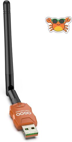 Class 1 Long Range Bluetooth Adapter for PC, QGOO USB Bluetooth Adapter for PC 5.3+EDR, Bluetooth Dongle Bluetooth Receiver Support Windows10/8.1/8/7（orange-001） in Saudi Arabia