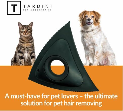 Tardini Mini Pet Hair Detailer for Car & Furniture- Pet Hair Remover for Car Interior & Auto Detailing- Triangle Cat and Dog Hair Removal Brush- Washable Fur Removal Tool for Couch, Furniture,Carpet in Saudi Arabia