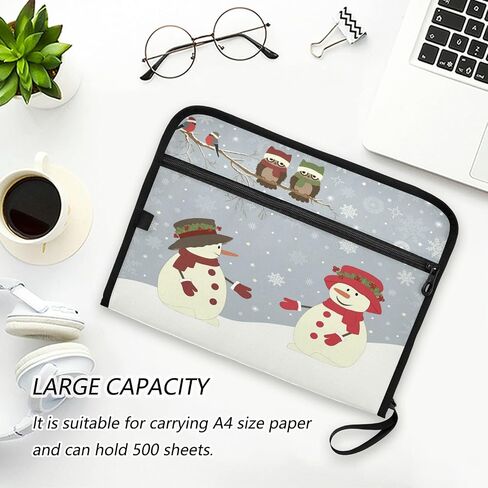 Gnome Winter Snow 13 Pockets Expanding File Folder with Labels, Lantern Light Accordian File Organizer with Zippers for Home Office School Supplies,A4 Letter Size Portable Filing Folders in Saudi Arabia