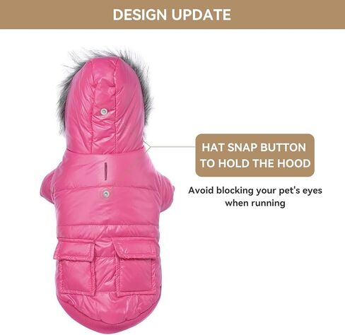 lesypet Dog Coats for Small Dogs, Dog Jacket Warm Dog Winter Coat Windproof Puffer Jacket for Small Dogs Puppy, Pink M in Saudi Arabia
