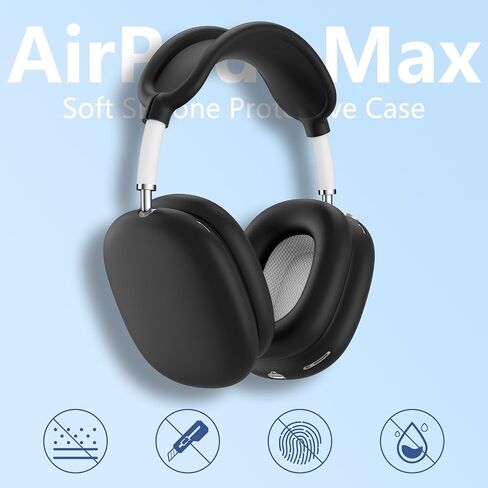 [4 in 1] Silicone Case Cover for AirPods Max USB-C (2024), Anti-Scratch Sweat-Proof Ear Pad Case Cover/Ear Cups Cover/Headband Cover Accessories Silicone Protector for AirPods Max Headphones (Stone) in Saudi Arabia