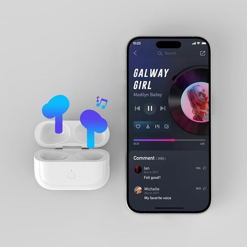 علبة شحن لاسلكية بديلة متوافقة مع AirPods Pro الجيل الأول والثاني، علبة شحن AirPods Pro الجيل الأول والثاني مع زر اقتران ومزامنة بلوتوث، بدون سماعات أذن، أبيض in Kuwait