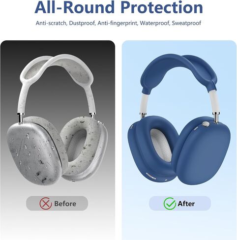 4 in 1 Silicone Case Cover for AirPods Max 2/ AirPods Max Headphones, Stone in Kuwait