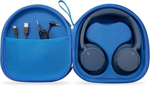 حافظة لهاتف Sony WH-CH520 WH-CH720N WH-1000XM4 WH-CH510، JBL Tune 510BT 520BT 720BT 710BT سماعات رأس لاسلكية بخاصية إلغاء الضوضاء، حقيبة سفر تحمل غطاء مع دعم داخلي قابل للإزالة (أسود) in Kuwait