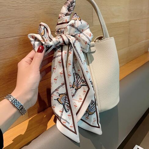 Do-Dottii 59" Long Hair Scarf for Women Fashion Silky Satin Headscarf Women Lightweight Silk Neck Scarves Handbag Accessories - Sea Voyage in Saudi Arabia