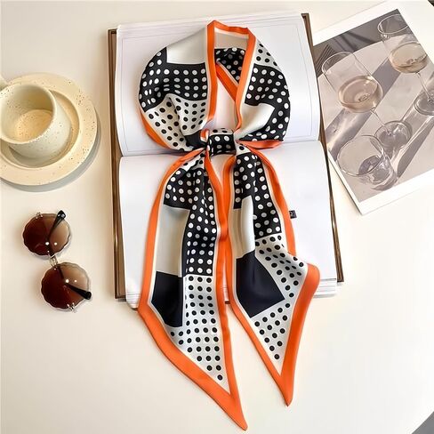 Do-Dottii 59" Long Hair Scarf for Women Fashion Silky Satin Headscarf Women Lightweight Silk Neck Scarves Handbag Accessories - Sea Voyage in Saudi Arabia