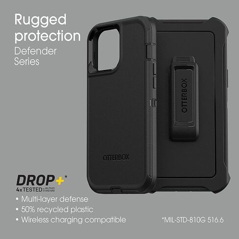 OtterBox Defender Series Screenless Edition Case for iPhone 13 Pro Max & iPhone 12 Pro Max (Only) - Holster Clip Included - Non-Retail Packaging - Realtree Edge (Black/Realtree Edge Graphic) in Saudi Arabia