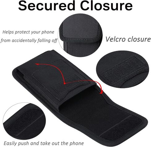 Miimall Compatible for Samsung Z Fold 6 5 4 Holster, Z Fold 3 Phone Pouch, Wear-Resist Nylon Belt Clip Case Waist Holster Pouch for Samsung Galaxy Z Fold 6/Fold 5 /Fold 2/ Fold 3/ Fold 4 (Black) in Saudi Arabia