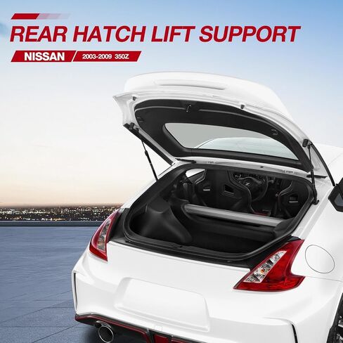 Vepagoo 4194 صدمات الغاز الخلفية لصندوق السيارة متوافقة مع 2003-2008 Nissan 350z Liftgate Lift يدعم الدعامات مع ضغط إضافي لجناح أكبر - يتضمن دعامات، مجموعة من 2 in Kuwait