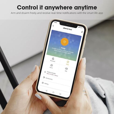 نظام إنذار منزلي لاسلكي، نظام إنذار واي فاي DIY لأمان المنزل مع التحكم في التطبيق، مستشعر نافذة الباب، كاشف الحركة، للمنزل، الشقة، العمل مع Alexa in Kuwait