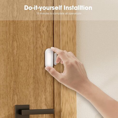 نظام إنذار منزلي لاسلكي، نظام إنذار واي فاي DIY لأمان المنزل مع التحكم في التطبيق، مستشعر نافذة الباب، كاشف الحركة، للمنزل، الشقة، العمل مع Alexa in Kuwait