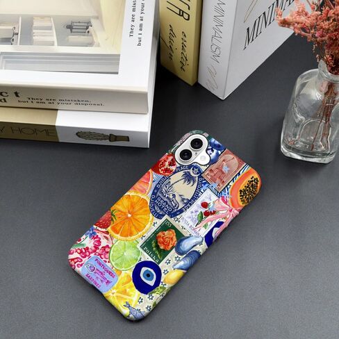 Compatible with for iPhone 16,Fruit Lemon European Summer Collage Phone Case for Girl Women Boy Men,Scratch Resistant Shockproof Cover Phone Case for iPhone 16 in Saudi Arabia