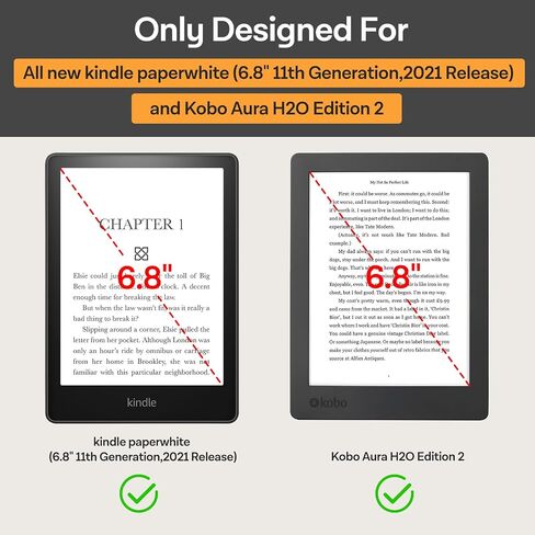 CoBak 4 Pack Anti-Glare Matte Screen Protector for 6.8" Kindle Paperwhite, Kobo Aura H2O Edition 2 - High Clarity, Fingerprint Resistance - PET Film in Saudi Arabia