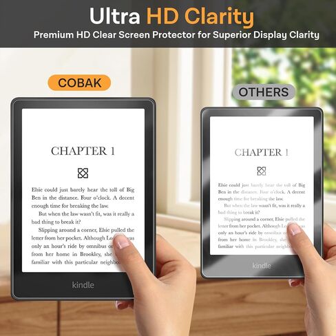 CoBak 4 Pack Anti-Glare Matte Screen Protector for 6.8" Kindle Paperwhite, Kobo Aura H2O Edition 2 - High Clarity, Fingerprint Resistance - PET Film in Saudi Arabia
