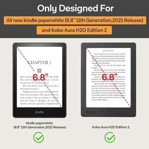 CoBak 4 Pack Anti-Glare Matte Screen Protector for 6.8" Kindle Paperwhite, Kobo Aura H2O Edition 2 - High Clarity, Fingerprint Resistance - PET Film in Saudi Arabia