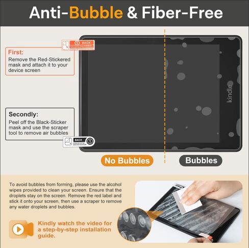 CoBak 4 Pack Anti-Glare Matte Screen Protector for 6.8" Kindle Paperwhite, Kobo Aura H2O Edition 2 - High Clarity, Fingerprint Resistance - PET Film in Saudi Arabia
