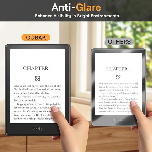 CoBak 4 Pack Anti-Glare Matte Screen Protector for 6.8" Kindle Paperwhite, Kobo Aura H2O Edition 2 - High Clarity, Fingerprint Resistance - PET Film in Saudi Arabia