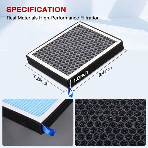 يتضمن فلتر هواء المقصورة VEPAGOO الكربون المنشط لـ CF12772 Ford Lincoln BRONCO All SPORT All ESCAPE All EXPLORER All MUSTANG MACH-E All POLICE INTERCEPTOR UTILITY All AVIATOR All CORSAIR All in Kuwait