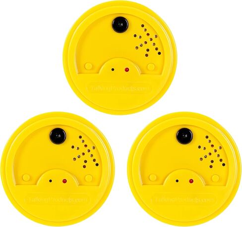 Talking Products, Talking Tins Voice Recordable Sound Buttons, 20 Seconds Recording, Yellow, Pack of 3. Ideal Dementia Aid for Independent Living and Educational Activities in Saudi Arabia