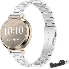 14mm Metal Band Compatible for Garmin Lily 2, Stainless Steel Replacement Straps With Adjustment Tool