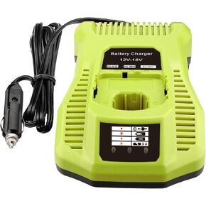 for Ryobi 12V 14.4V 18V Battery Charger,for Ryobi Vehicle/Car Charger,Cigarette Lighter Plug,Portable Dual Chemistry Lithium or NiCad Charger,for Battery P107 P102 P108 P122 P161 P190