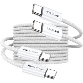USB C Charger Cable, USB C to USB C Cable (3.3ft, 2Pack) 60W(3A) Fast Charging Cord USB 2.0 Type C Cable Braided USB C to C Cord for iPhone 15,iPad Air 4,MacBook Pro,Samsung Galaxy S23,Switch