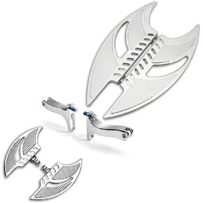 TOPRAMETAL for Harley Chrome Rider Road Glide Floorboards Kits Gear Brake Shifter levers Touring (Driver+ Passenger floorboards)