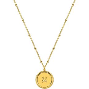 14K Gold Plated Necklace for Women Round Triangle CZ Solitaire Necklace | Elegant Pendant Necklace | Gold Chain Necklace | Dainty Cubic Zirconia Halo Choker Necklaces for Women Gold Jewelry Gifts