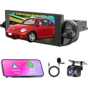 [4+64G]Car Radio for VW Volkswagen Beetle 2004-2010 with Wireless Carplay&Android Auto, 6.8 inch IPS Touchscreen Android VW stereo support Bluetooth/Hi-Fi Audio/GPS/Wifi/FM Radio/SWC+AHD Backup Camera in Kuwait