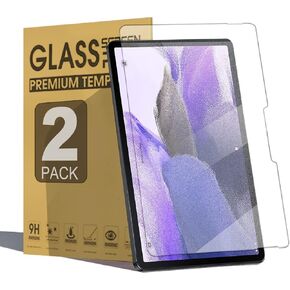 [2 Packs] Galaxy Tab S9 FE Plus/S9 Plus Matte Tempered Glass Screen Protector, Samsung Tab S7 FE/S8 Plus/S7 Plus 12.4“ Screen Film, Anti-Fingerprint/Bubble Free/Case Friendly/Anti Glare